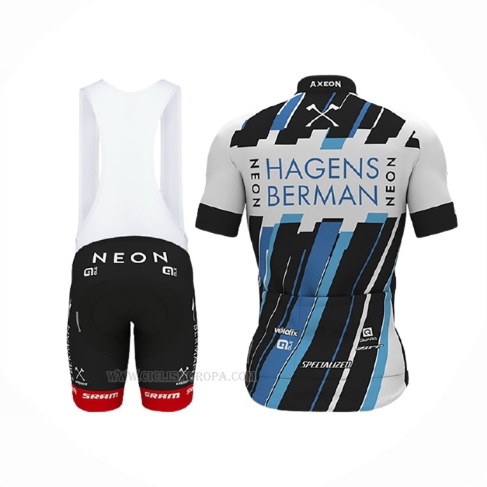 2017 Ropa Ciclismo Axeon Hagens Berman Blanco Negro Mangas Corta Y Culotte Corto